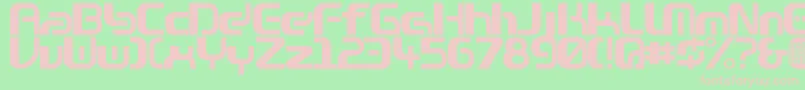 Zone99left Font – Pink Fonts on Green Background
