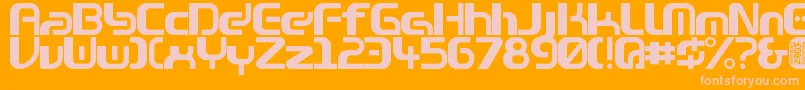 Zone99left Font – Pink Fonts on Orange Background