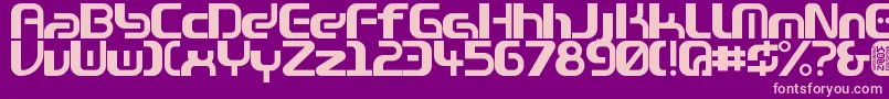 Zone99left Font – Pink Fonts on Purple Background