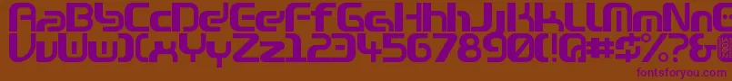 Zone99left Font – Purple Fonts on Brown Background