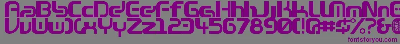フォントZone99left – 紫色のフォント、灰色の背景