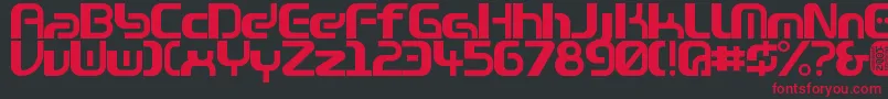Zone99left Font – Red Fonts on Black Background