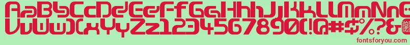 Zone99left Font – Red Fonts on Green Background
