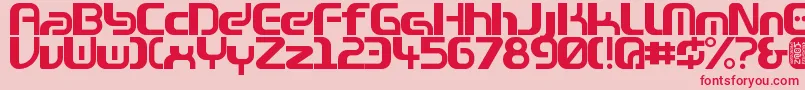 Zone99left Font – Red Fonts on Pink Background
