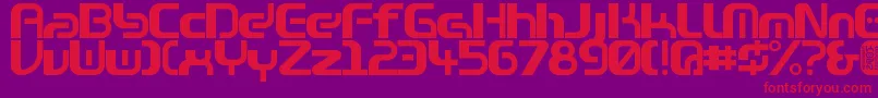 Zone99left Font – Red Fonts on Purple Background