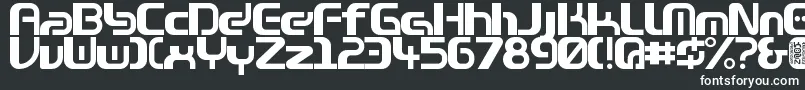 Zone99left-fontti – valkoiset fontit mustalla taustalla