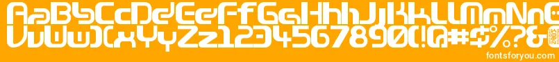 Zone99left Font – White Fonts on Orange Background