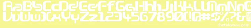 Zone99left Font – White Fonts on Yellow Background