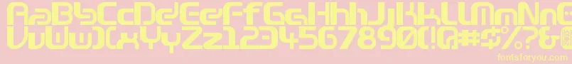 Zone99left Font – Yellow Fonts on Pink Background