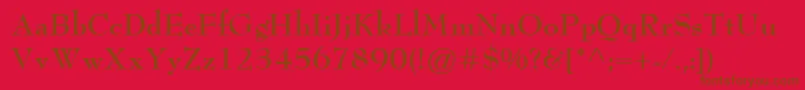 BernhardModernBold Font – Brown Fonts on Red Background