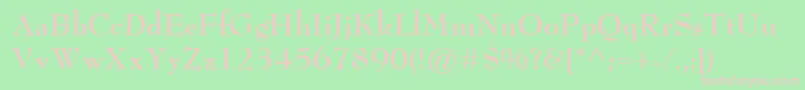 BernhardModernBold Font – Pink Fonts on Green Background