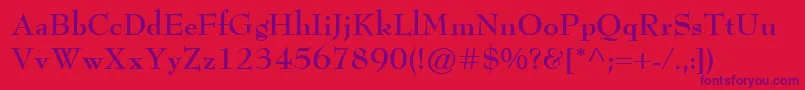 BernhardModernBold Font – Purple Fonts on Red Background