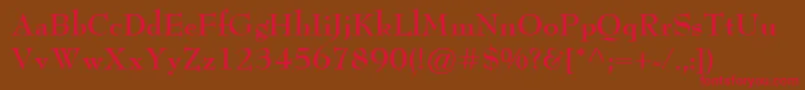 BernhardModernBold Font – Red Fonts on Brown Background