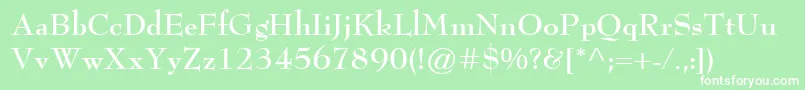 BernhardModernBold Font – White Fonts on Green Background