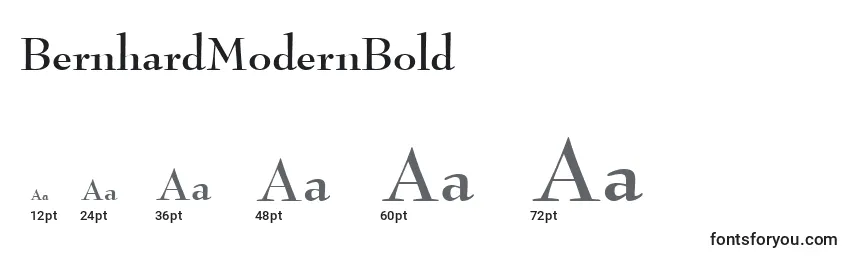 Размеры шрифта BernhardModernBold