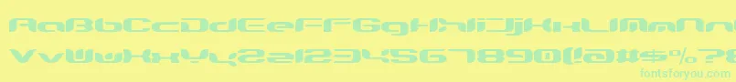 Teknrn ffy Font – Green Fonts on Yellow Background