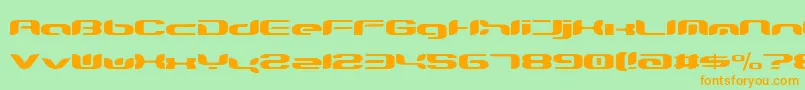 Teknrn ffy Font – Orange Fonts on Green Background