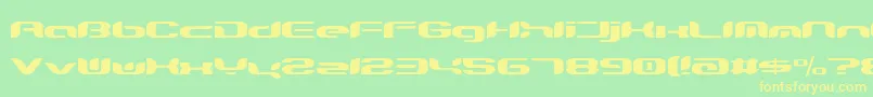 Teknrn ffy Font – Yellow Fonts on Green Background