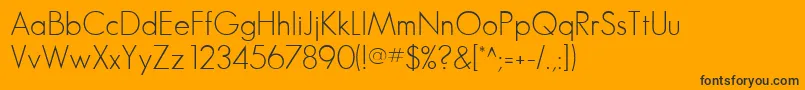 Czcionka Sanderson – czarne czcionki na pomarańczowym tle