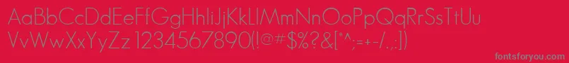 Sanderson Font – Gray Fonts on Red Background