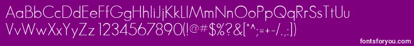 フォントSanderson – 紫の背景に白い文字