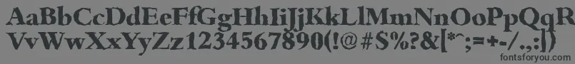 フォントBambergrandomXboldRegular – 黒い文字の灰色の背景