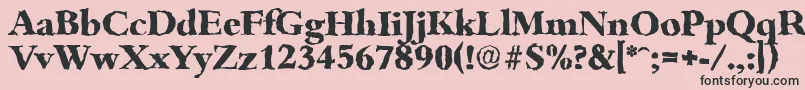 BambergrandomXboldRegular Font – Black Fonts on Pink Background