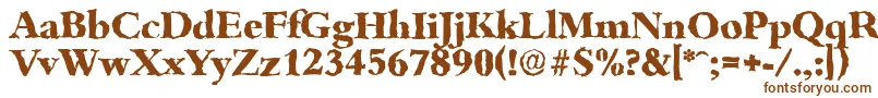 Шрифт BambergrandomXboldRegular – коричневые шрифты на белом фоне