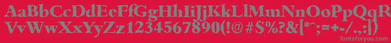 BambergrandomXboldRegular Font – Gray Fonts on Red Background
