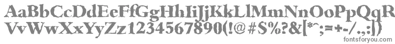 Шрифт BambergrandomXboldRegular – серые шрифты на белом фоне