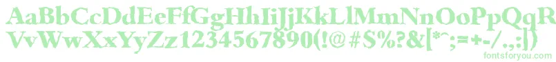 BambergrandomXboldRegular-Schriftart – Grüne Schriften