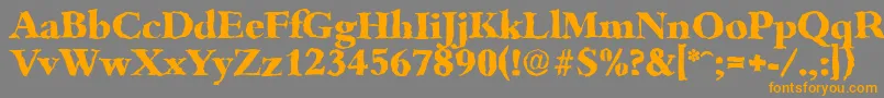 BambergrandomXboldRegular-Schriftart – Orangefarbene Schriften auf grauem Hintergrund