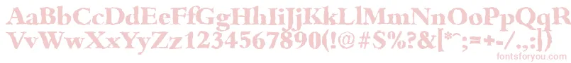 Шрифт BambergrandomXboldRegular – розовые шрифты на белом фоне