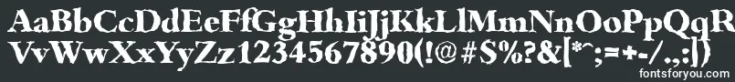 Шрифт BambergrandomXboldRegular – белые шрифты на чёрном фоне