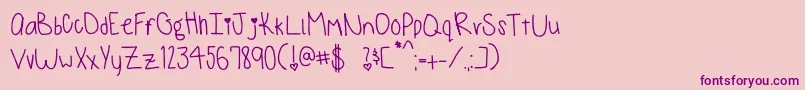 MonkeysAndBananas Font – Purple Fonts on Pink Background