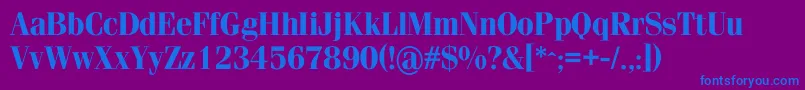 SimeizcBold Font – Blue Fonts on Purple Background