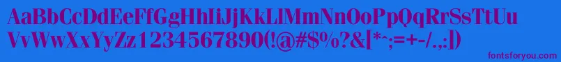 SimeizcBold Font – Purple Fonts on Blue Background