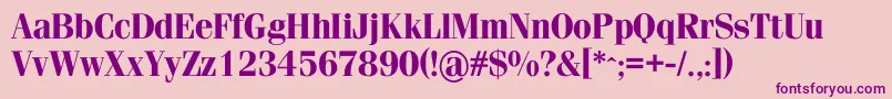 SimeizcBold Font – Purple Fonts on Pink Background