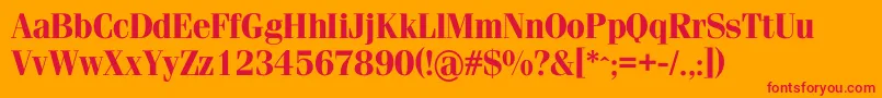 SimeizcBold Font – Red Fonts on Orange Background