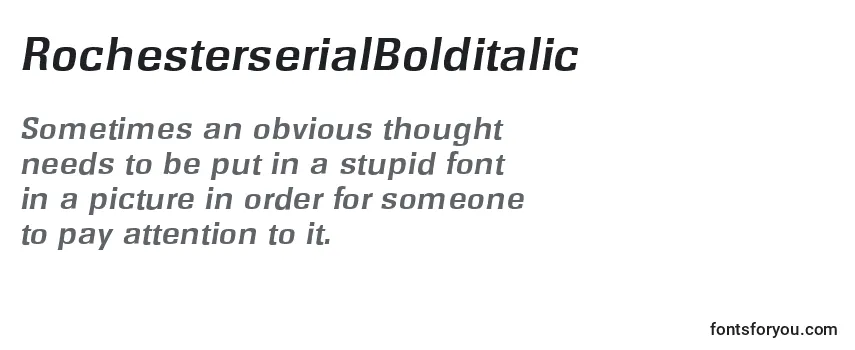 RochesterserialBolditalic Font