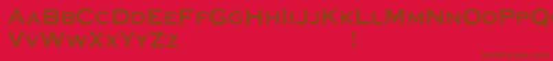 Czcionka MdGothic11 – brązowe czcionki na czerwonym tle