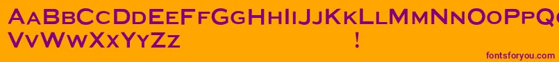 MdGothic11 Font – Purple Fonts on Orange Background