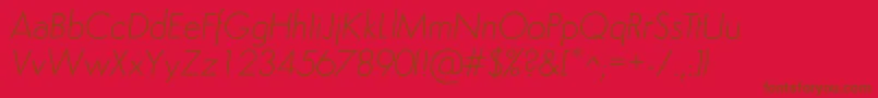 Police SemplicitaLightItalic – polices brunes sur fond rouge