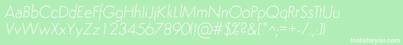 SemplicitaLightItalic Font – White Fonts on Green Background