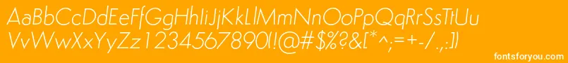 SemplicitaLightItalic Font – White Fonts on Orange Background