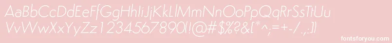 SemplicitaLightItalic Font – White Fonts on Pink Background