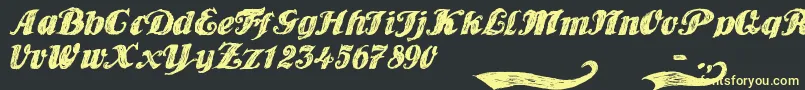 PlayerOne Font – Yellow Fonts on Black Background