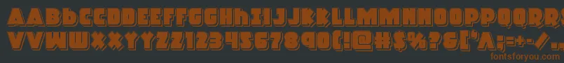 Racketsquadpunch Font – Brown Fonts on Black Background