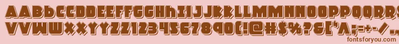 Racketsquadpunch Font – Brown Fonts on Pink Background