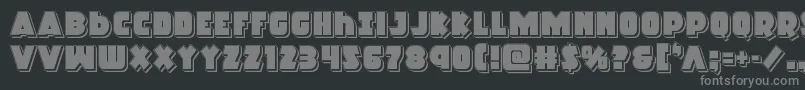 Racketsquadpunch Font – Gray Fonts on Black Background